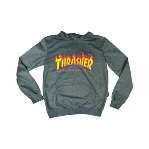 Thrasher Magazine Gray Skateboard Pullover Hoodie Mens Sz S